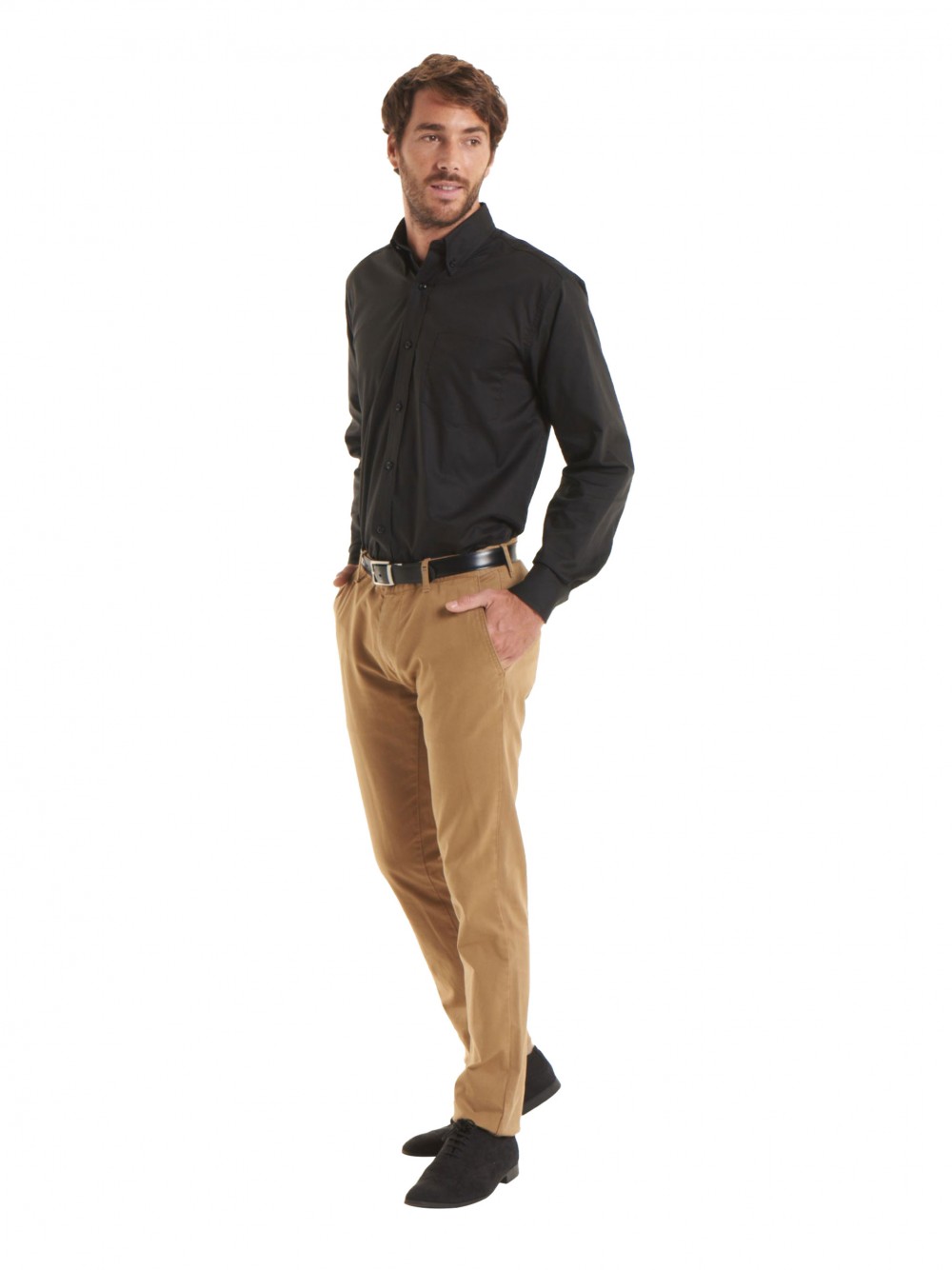 Mens Pinpoint Oxford Long Sleeve Shirt