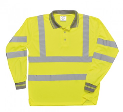 Hi Visibility Long Sleeve Poloshirt