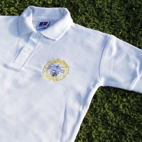 Unisex White Poloshirt Inc Embroidered Logo