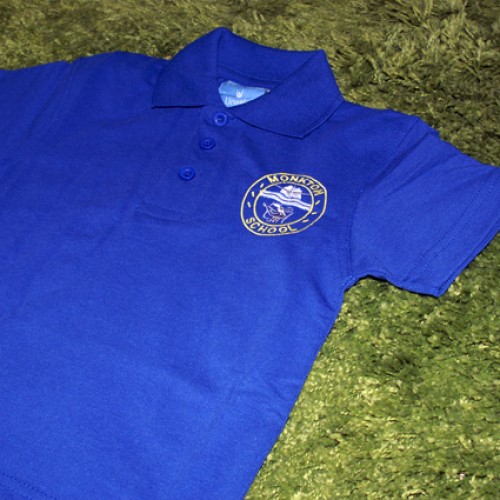 Nursery Childrens Royal Poloshirt Inc Embroidered Logo
