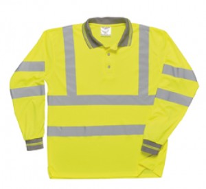 Hi Visibility Long Sleeve Poloshirt